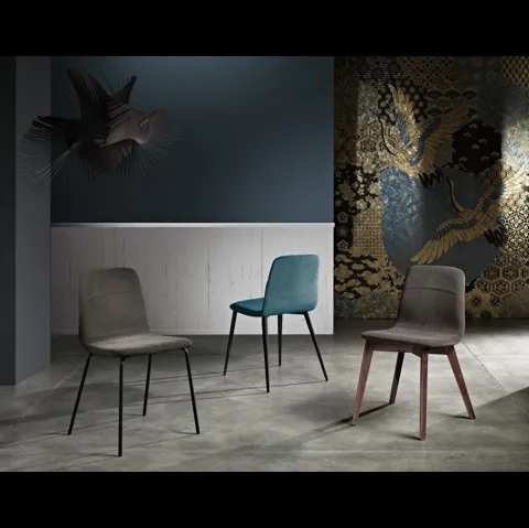 Sedia Loto in tessuto imbottito di MaxHome