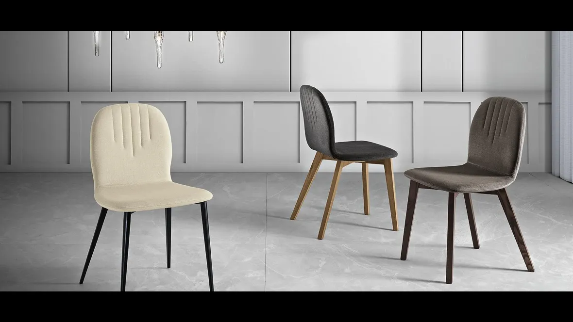 Sedia Musa in tessuto imbottito di MaxHome