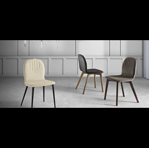 Sedia Musa in tessuto imbottito di MaxHome