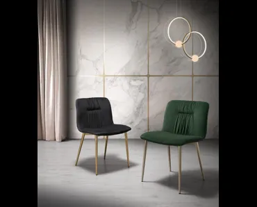 Sedia Nataly in tessuto imbottito di MaxHome