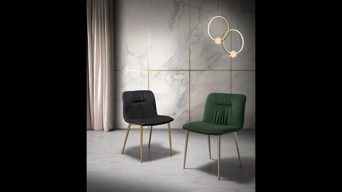 Sedia Nataly in tessuto imbottito di MaxHome