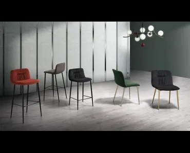 Sgabello Nataly in tessuto di MaxHome