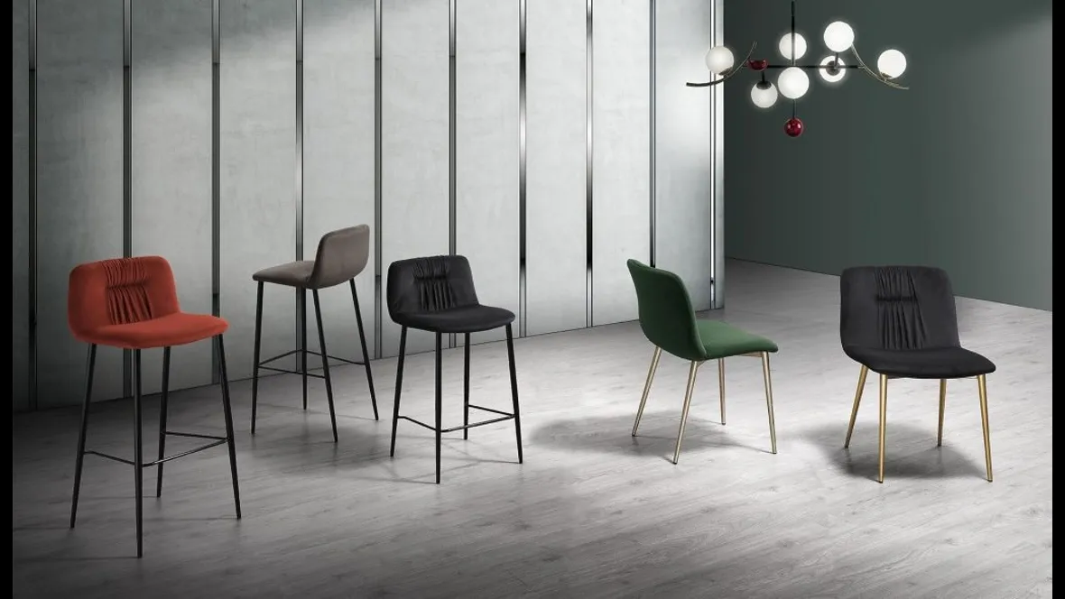 Sgabello Nataly in tessuto di MaxHome