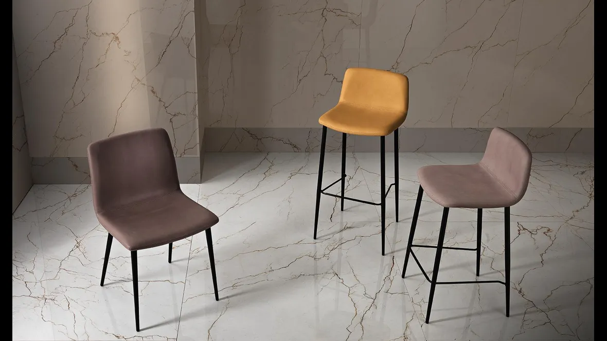 Sgabello Rebecca in ecopelle di MaxHome