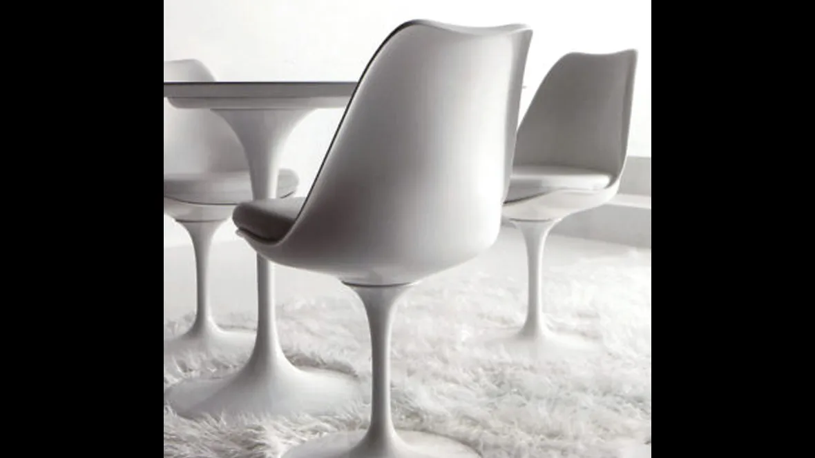 Sedia Stile in poliuretano con rivestimento in pelle di Sigerico
