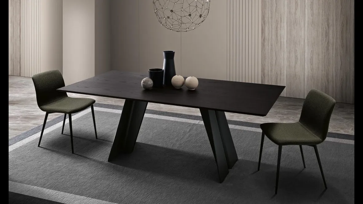 Tavolo Ethan Frassino Carbone di MaxHome