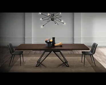 Tavolo allungabile Kronos Folding Noce di MaxHome