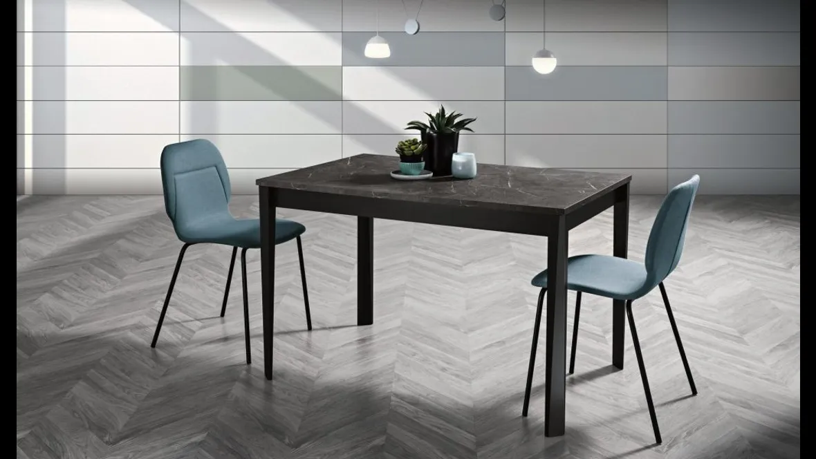 Tavolo da cucina Otis in melaminico Marmo Grigio di MaxHome