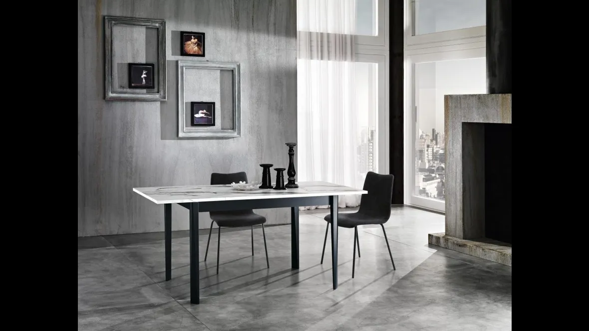 Tavolo da cucina Otis in melaminico Calacatta di MaxHome