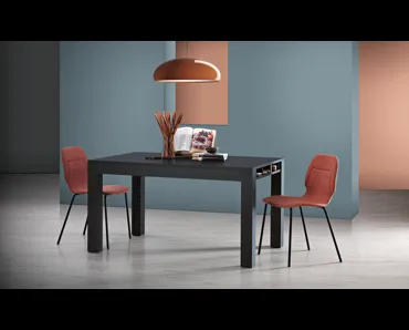Tavolo da cucina Skema in melaminico materico Lavagna di MaxHome