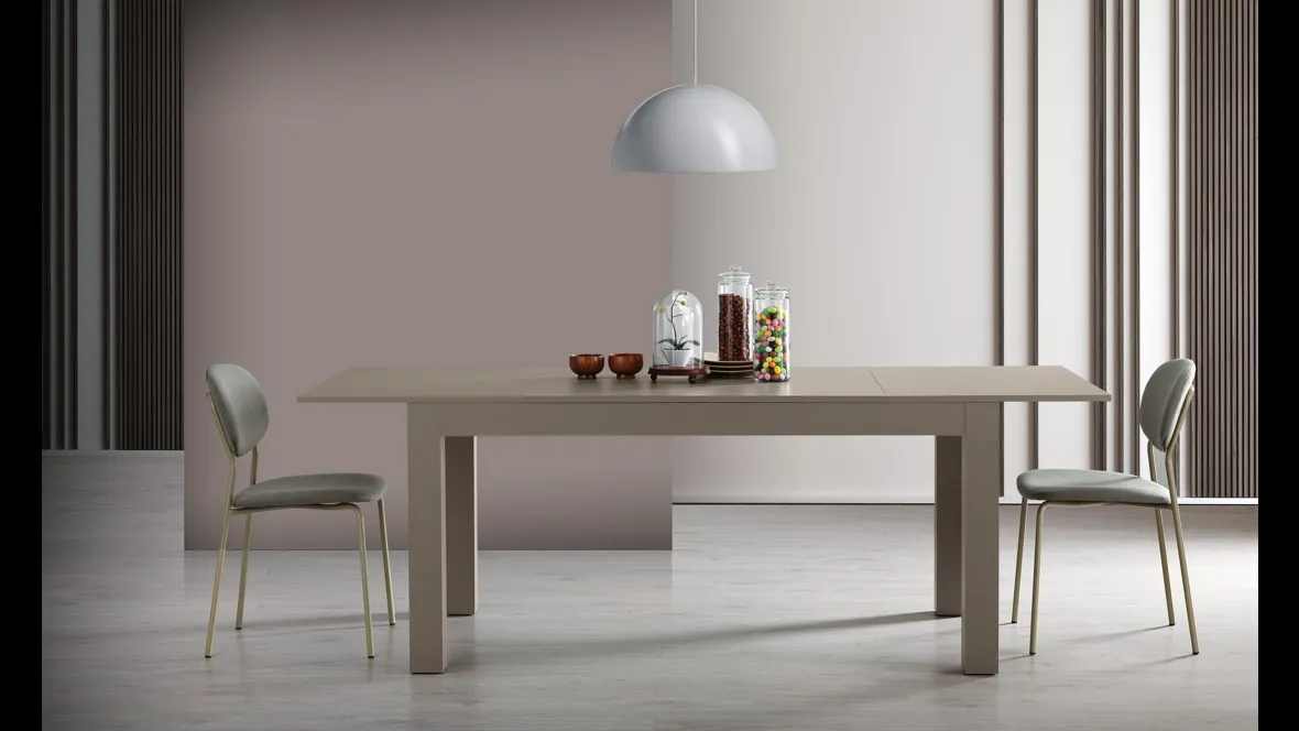 Tavolo da cucina Skema in melaminico materico Visone di MaxHome