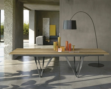 Tavolo allungabile Wave finitura rovere nodato di Sedit