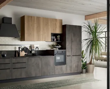 Cucina Moderna in linea effetto cemento Easy 021 di Ar-due