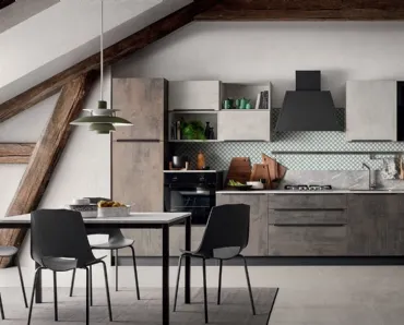 Cucina Moderna effetto cemento in linea Easy 018 di Ar-due