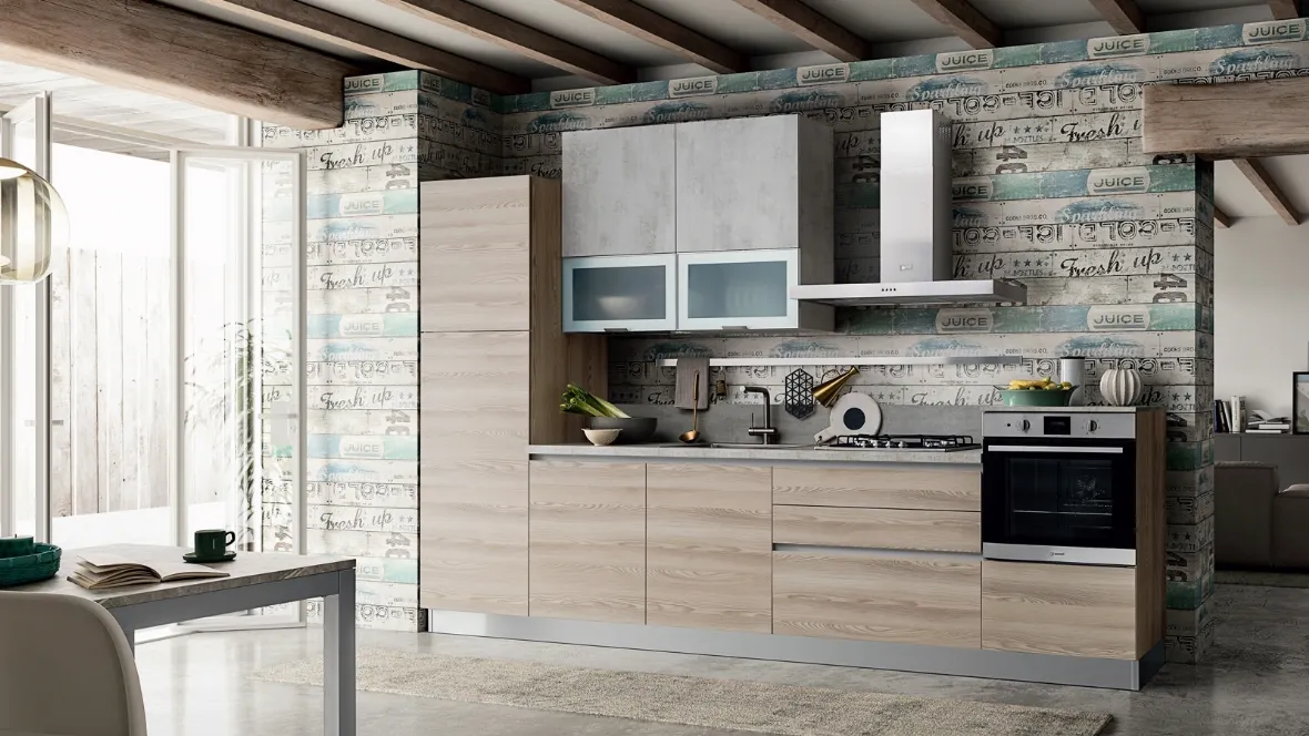 Cucina Moderna lineare in polimerico Easy 023 di Ar-due