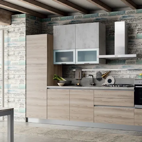 Cucina Moderna lineare in polimerico Easy 023 di Ar-due