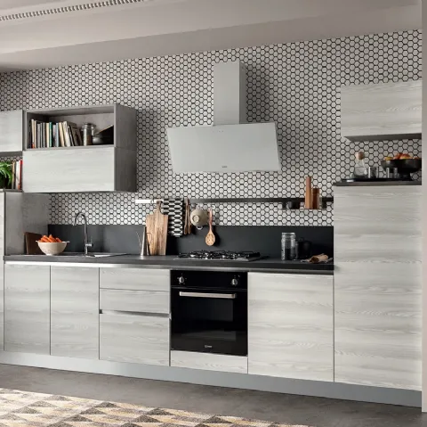 Cucina Moderna in polimerico meringa Easy 029 di Ar-due