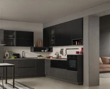 Cucina Moderna in melaminico ad angolo Easy 033 di Ar-due