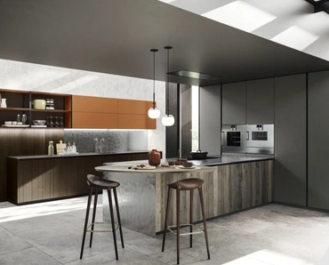 Cucina Moderna con penisola M07 Maestrale di Scandola