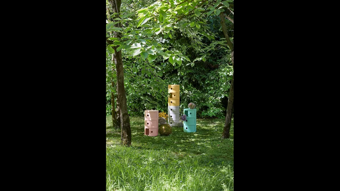 Tavolino contenitore di design Componibili Bio di Kartell