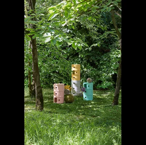 Tavolino contenitore di design Componibili Bio di Kartell